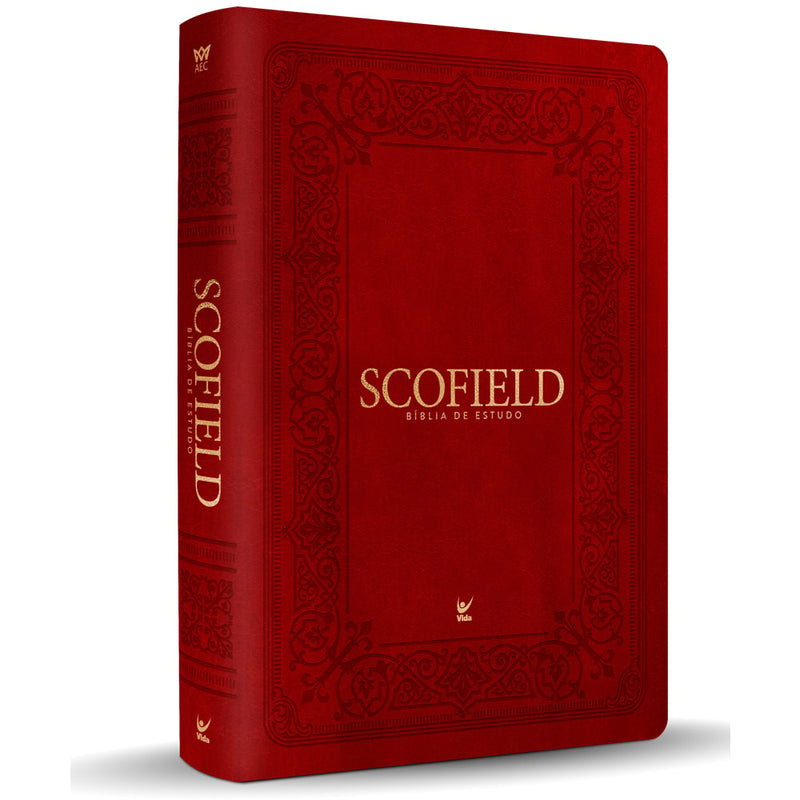 Bíblia de Estudo Scofield | AEC | Capa Vinho Luxo