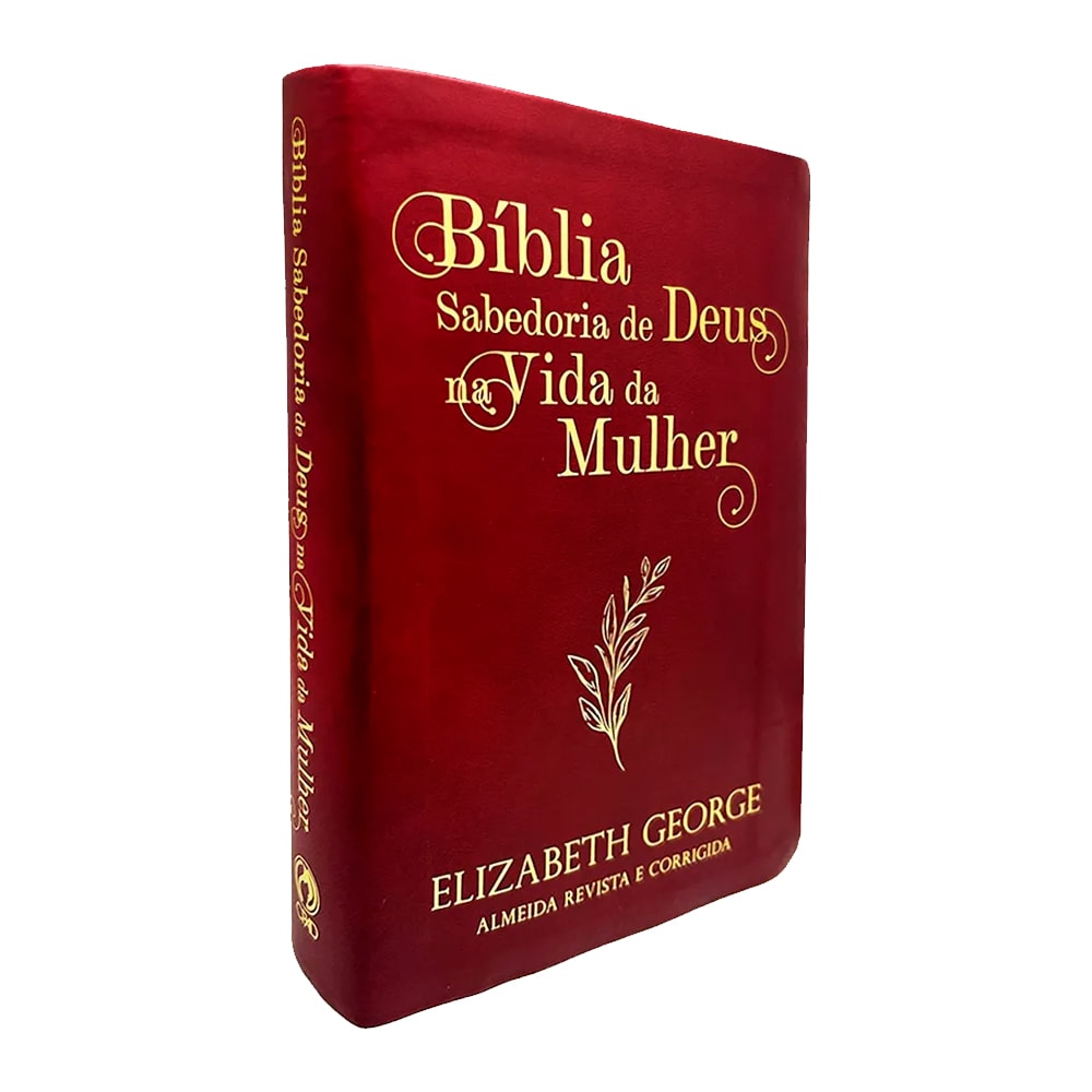 Bíblia Sabedoria de Deus na Vida da Mulher | ARC | Letra Média | Luxo Vinho