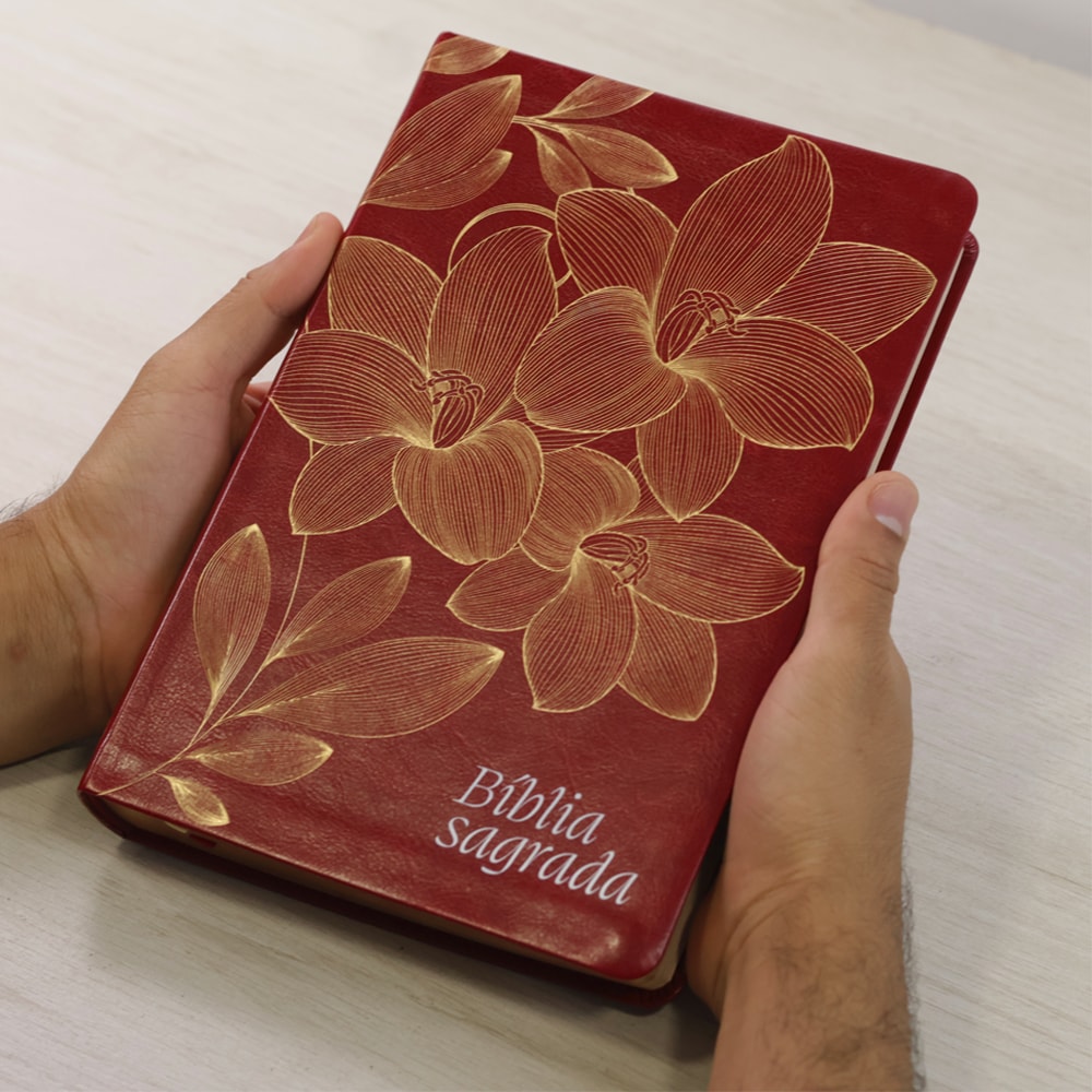 Bíblia Sagrada Leitura Perfeita  | NVI | Letra Gigante | Capa Couro Soft Vinho