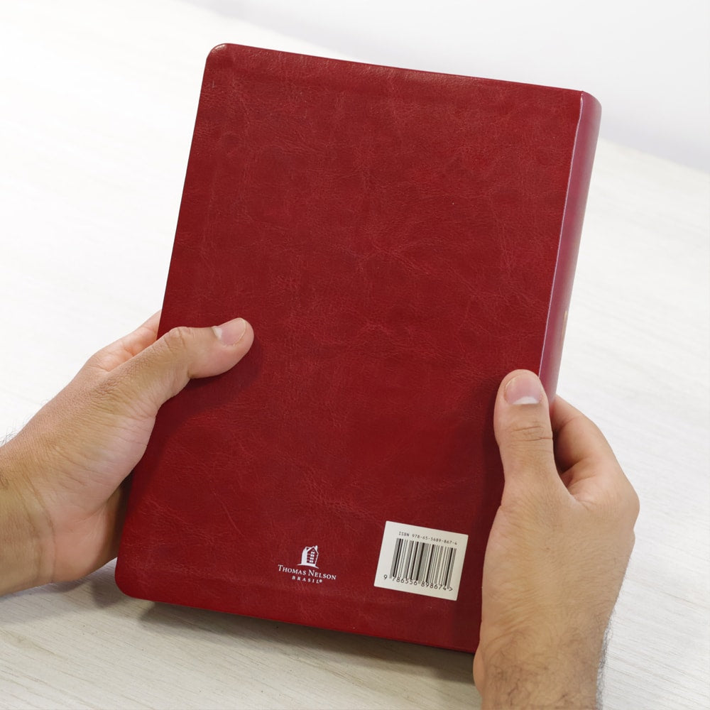 Bíblia Sagrada Leitura Perfeita  | NVI | Letra Gigante | Capa Couro Soft Vinho