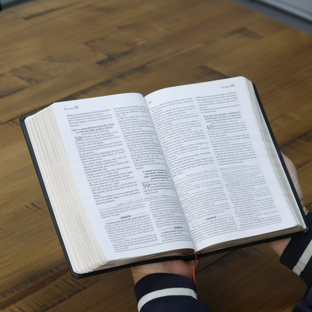 Bíblia de Estudo Explicada | ARC | Letra Média | Luxo Preta