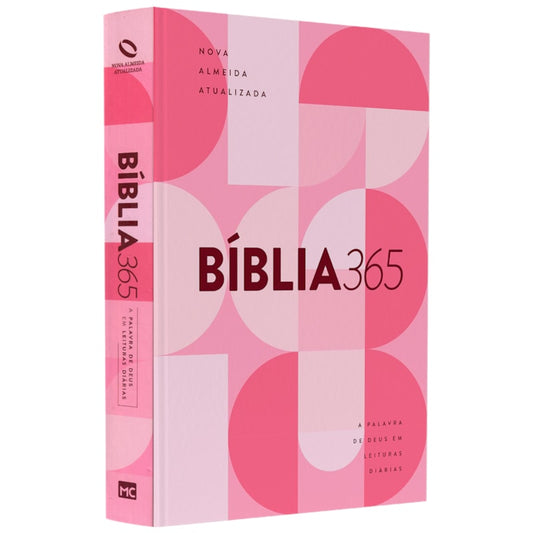 Bíblia 365 Rosa Feminina | NAA | Letra Grande | Capa Dura