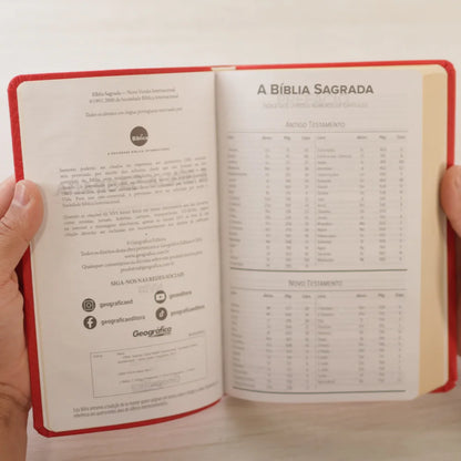 Bíblia Sagrada | NVI | Letra Normal | Capa Luxo Vermelha