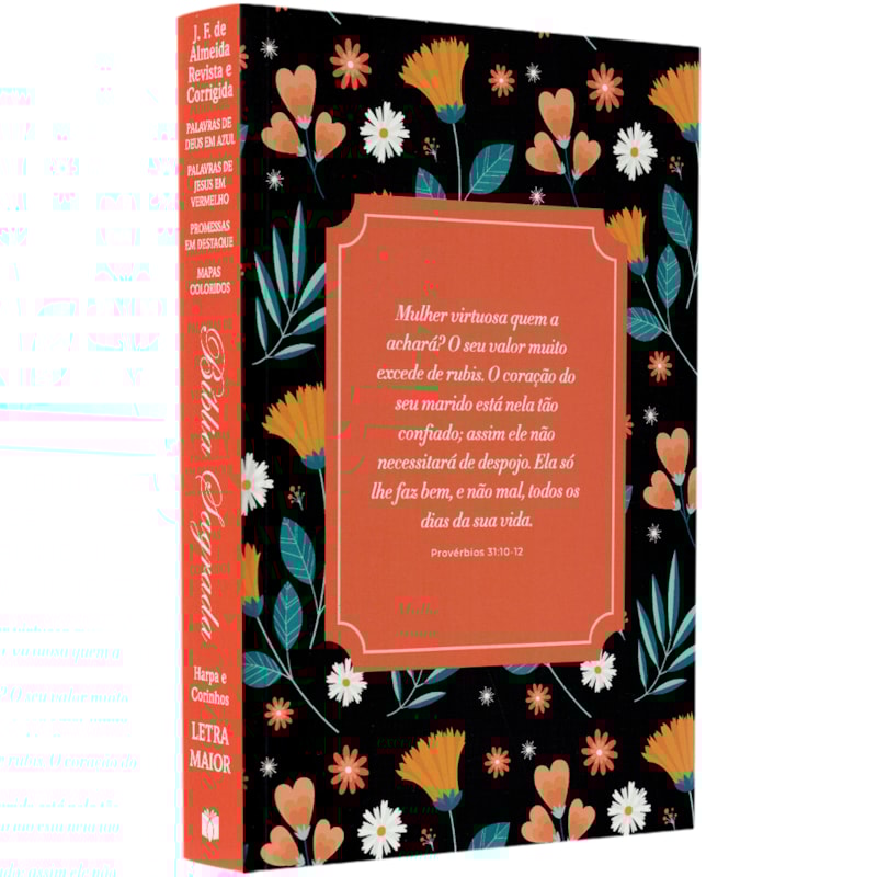 Bíblia Sagrada Mulher Virtuosa | ARC | Letra Maior | Harpa e Corinhos | Capa Brochura