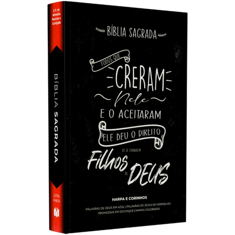 Bíblia Sagrada Creram Nele | ARC | Letra Maior | Harpa e Corinhos | Capa Brochura