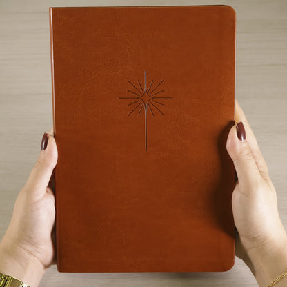 Bíblia Slim Filament | NVT | Letra Grande | Capa Couro Sintético Marrom