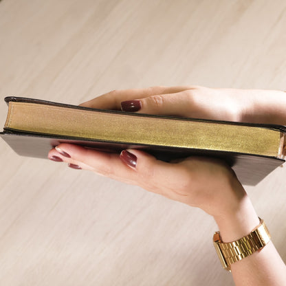 Bíblia Slim Filament | NVT | Letra Grande | Capa Couro Sintético Preto