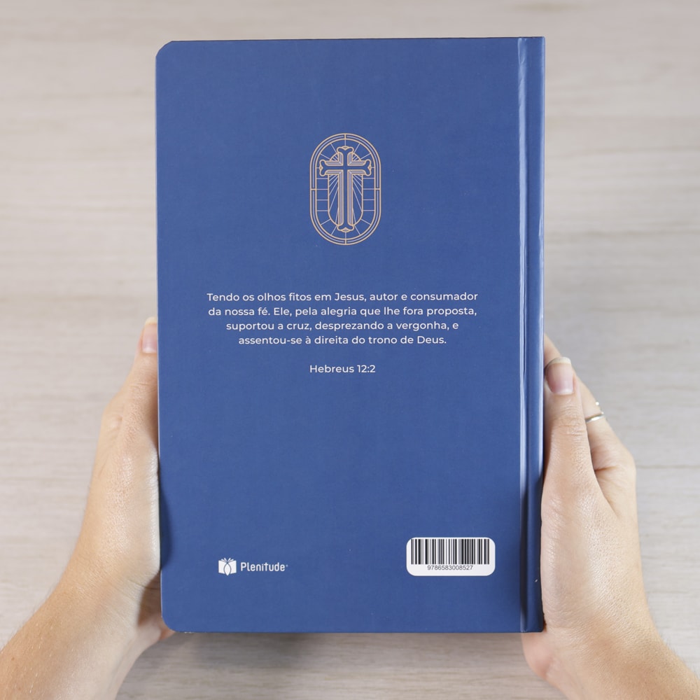 Bíblia Sagrada Vitral Azul | NVI | Letra Grande | Capa Dura