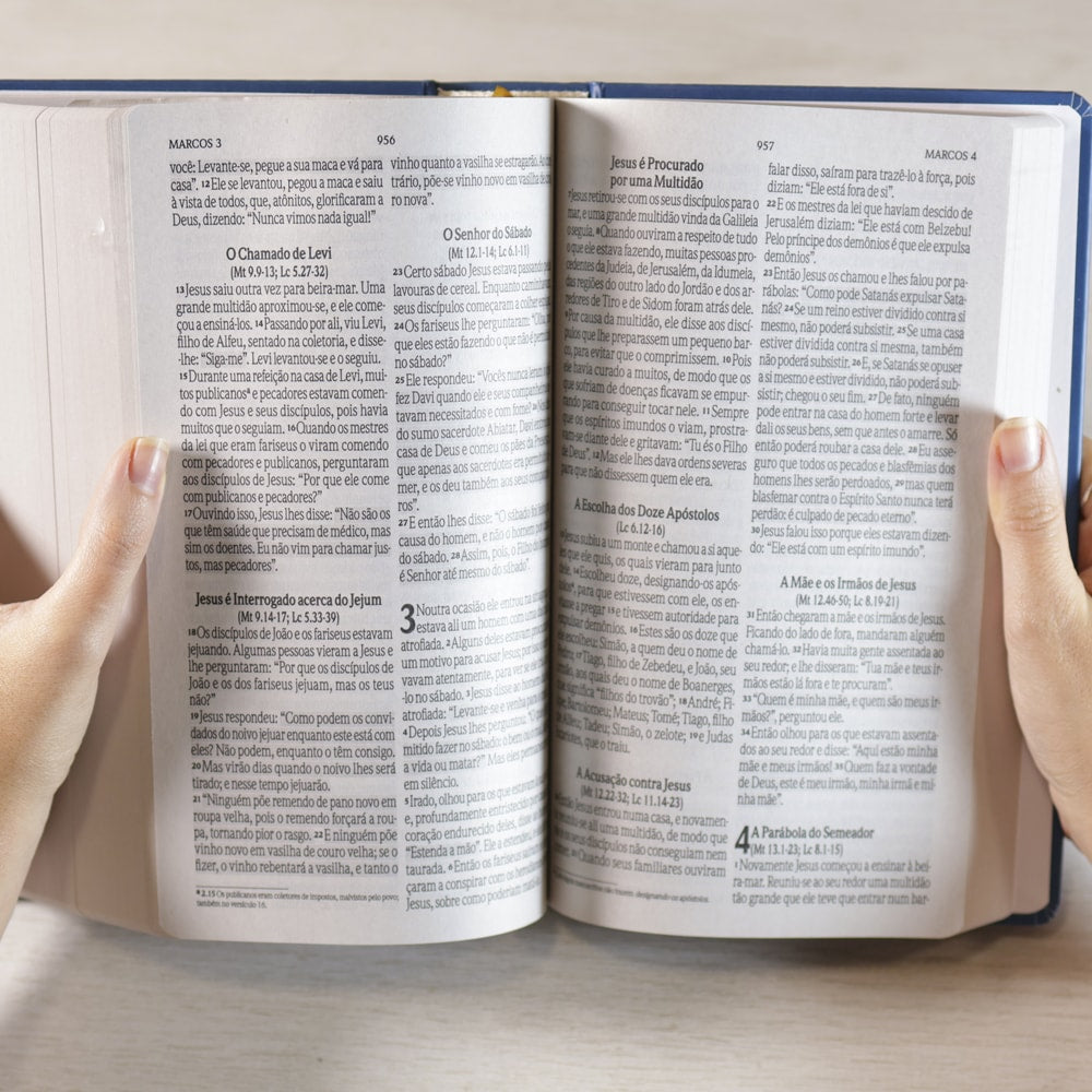 Bíblia Sagrada Vitral Azul | NVI | Letra Grande | Capa Dura