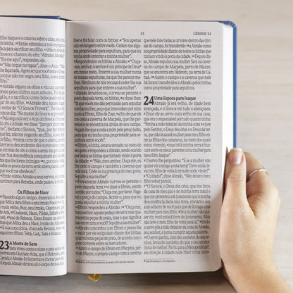 Bíblia Sagrada Vitral Azul | NVI | Letra Grande | Capa Dura