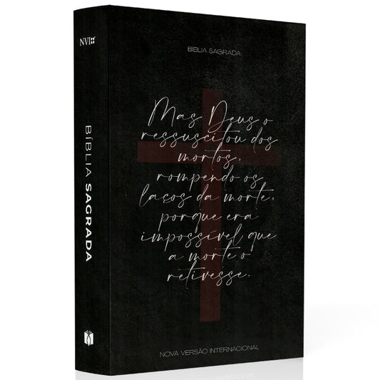Bíblia Sagrada Cruz A Morte Não Pode Vencer | NVI | Letra Grande | Capa Dura
