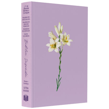Bíblia Sagrada Lírios | ARC | Letra Maior | Harpa e Corinhos | Capa Dura