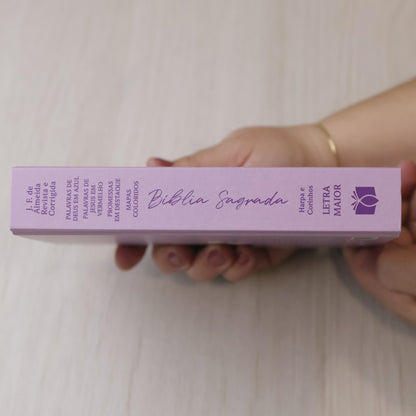 Bíblia Sagrada Lírios | ARC | Letra Maior | Harpa e Corinhos | Capa Dura
