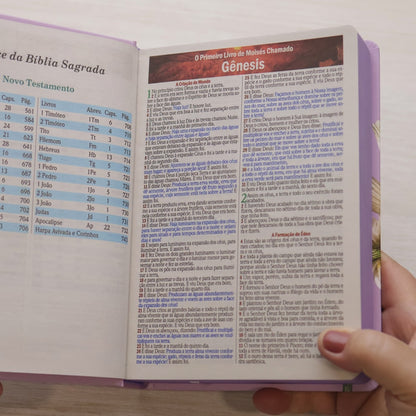 Bíblia Sagrada Lírios | ARC | Letra Maior | Harpa e Corinhos | Capa Dura