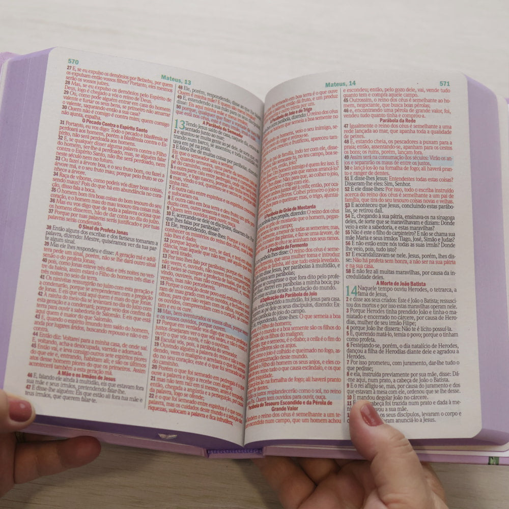 Bíblia Sagrada Lírios | ARC | Letra Maior | Harpa e Corinhos | Capa Dura