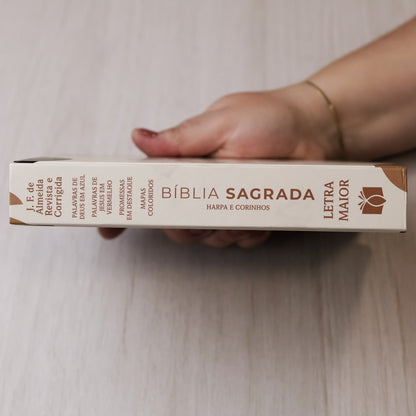 Bíblia Sagrada Nada Será Capaz | ARC | Letra Maior | Harpa e Corinhos | Capa Dura