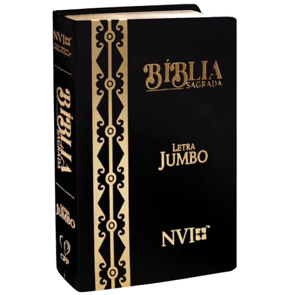 Bíblia Sagrada Letra Jumbo | NVI | Capa Arabesco Preta