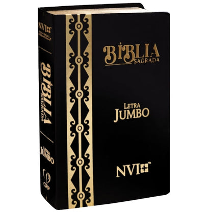 Bíblia Sagrada Letra Jumbo | NVI | Capa Arabesco Preta