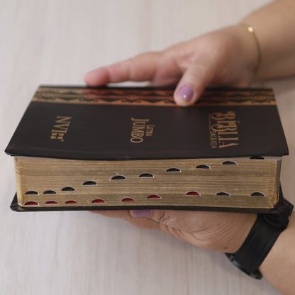 Bíblia Sagrada Letra Jumbo | NVI | Capa Arabesco Preta