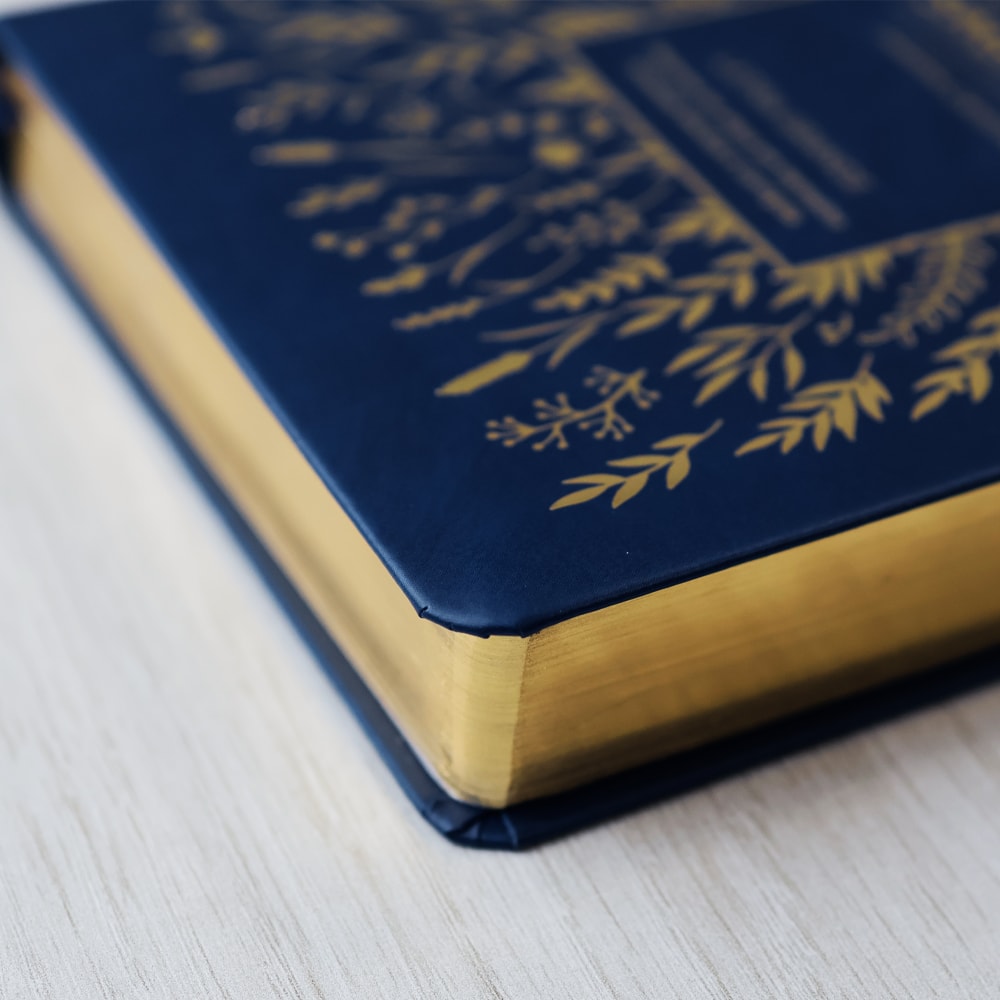 Bíblia Sagrada com Harpa Cristã | ARC | Letra Grande | Capa Luxo Floral Azul