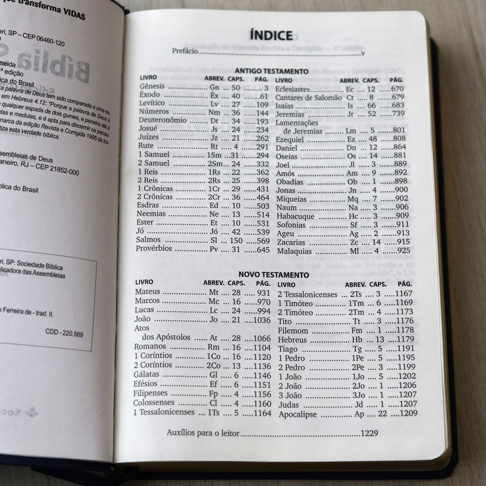 Bíblia Sagrada com Harpa Cristã | ARC | Letra Grande | Capa Luxo Floral Azul