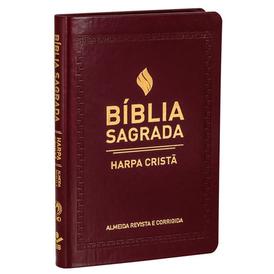 Bíblia Sagrada Slim com Harpa Cristã | ARC | Letra Normal | Vinho