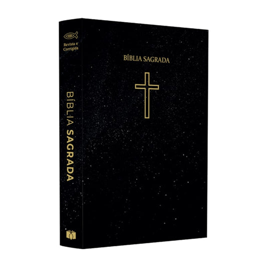 Bíblia Sagrada Média Salvos Pela Graça | ARC | Capa Brochura Preta