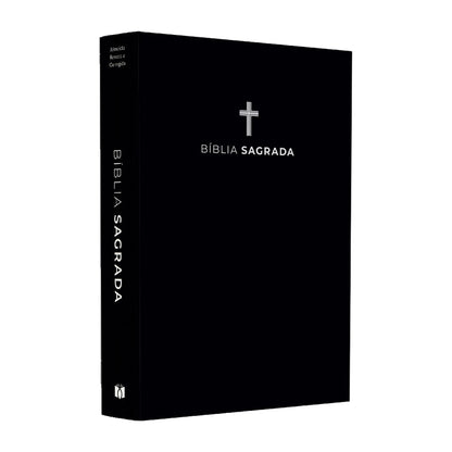 Bíblia Sagrada Média Cruz | ARC | Capa Brochura Preta
