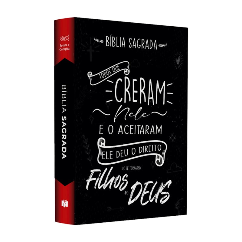 Bíblia Sagrada Média Creram Nele | ARC | Capa Brochura Preta