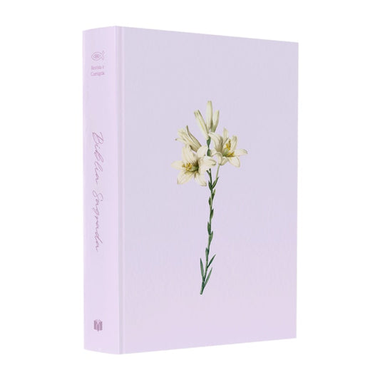 Bíblia Sagrada Média Lírios | ARC | Capa Brochura Lilás