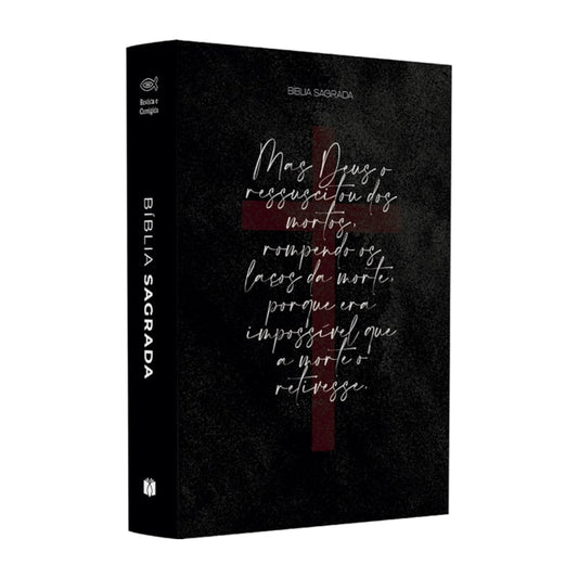 Bíblia Sagrada Média Cruz A Morte Não Pode Vencer | ARC | Capa Brochura