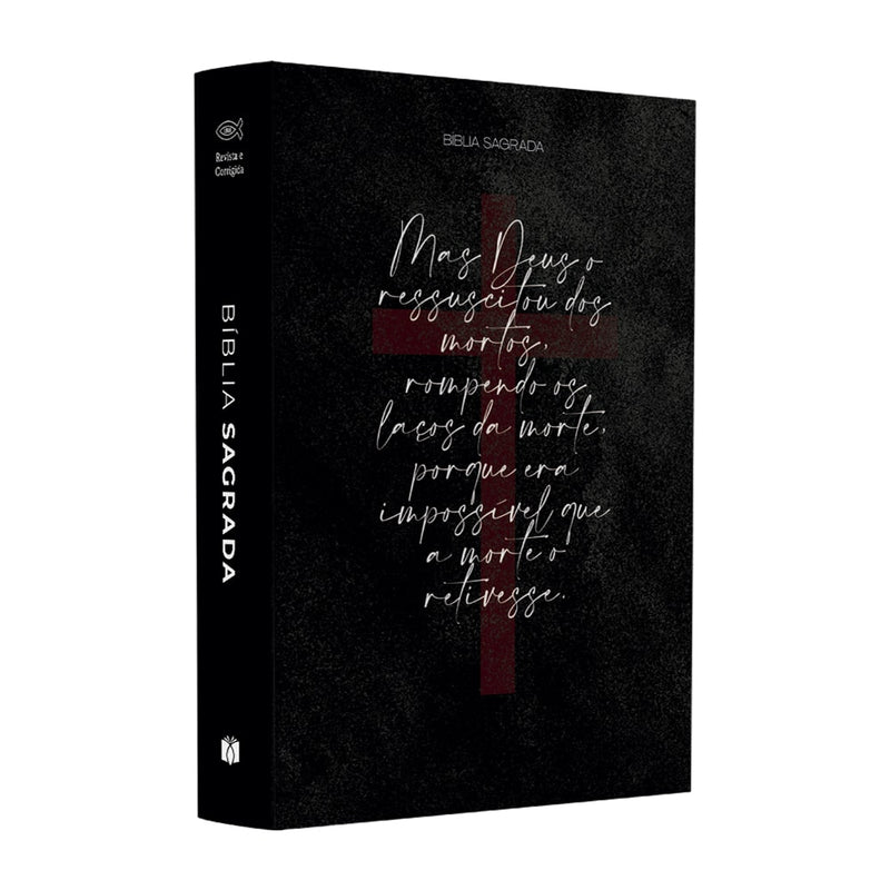 Bíblia Sagrada Média Cruz A Morte Não Pode Vencer | ARC | Capa Brochura