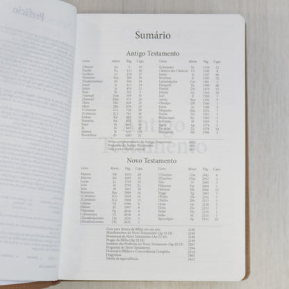 Bíblia de Estudo Dake | Letra Grande | Capa Luxo Caramelo