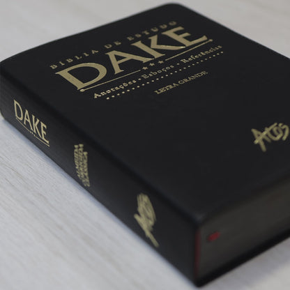 Bíblia de Estudo Dake | Letra Grande | Capa Luxo Preta