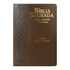 Bíblia Sagrada | ARC | Letra Hipergigante | Harpa Avivada e Corinhos | Capa PU Luxo Arabesco Marrom