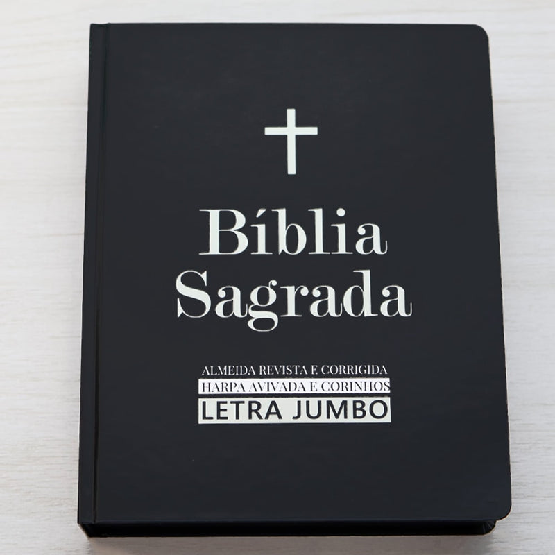Bíblia Sagrada | ARC | Harpa Avivada e Corinhos | Jumbo | Capa Dura Preta