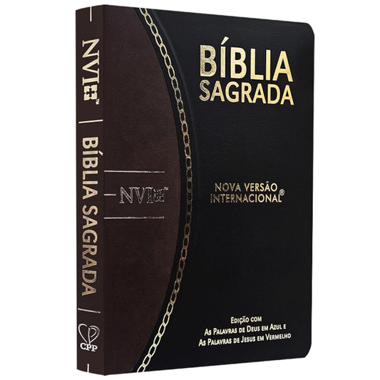 Bíblia Slim Large | NVI | Bicolor | Preto e Marrom