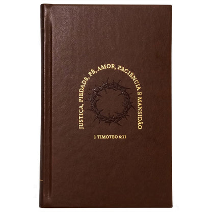 Bíblia NVI |  Letras de Jesus em Vermelho | Couro-Soft Sobre Capa Dura Marrom | Timóteo
