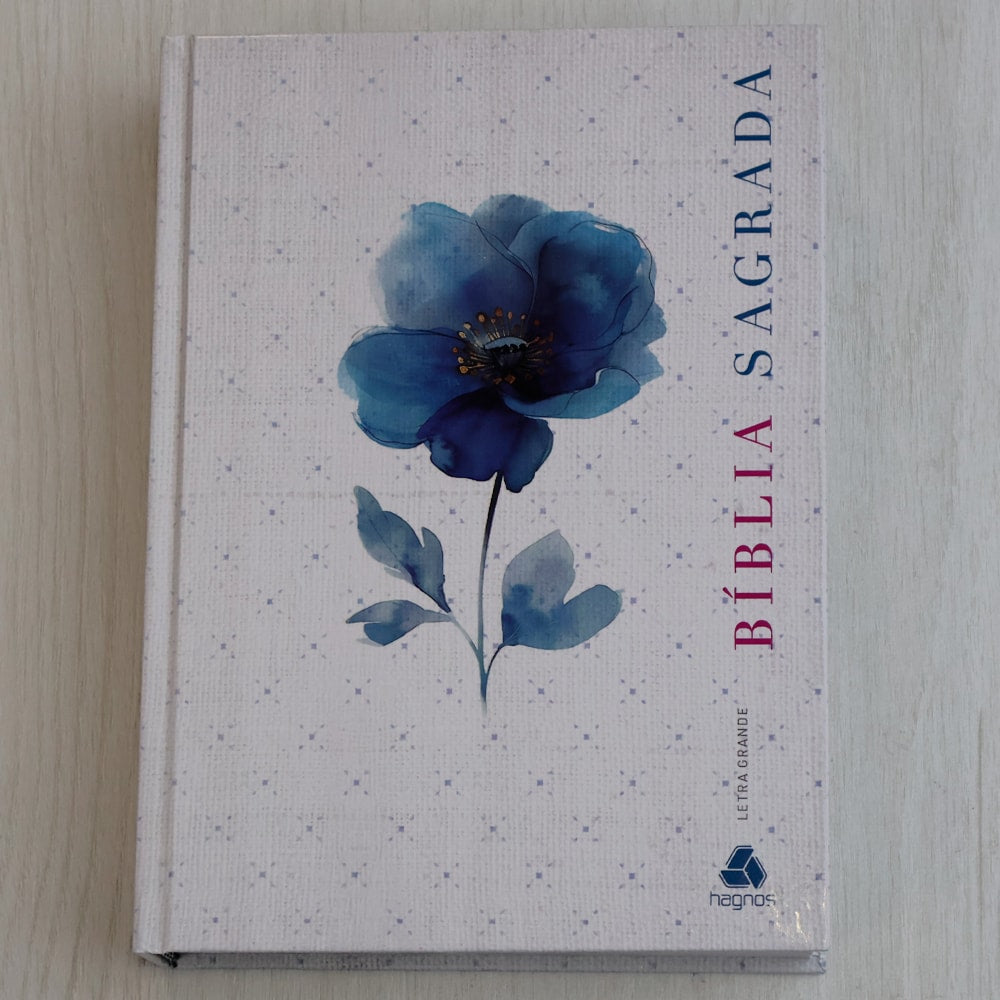 Bíblia Sagrada | ACF | Letra Grande | Capa Dura Flor Azul