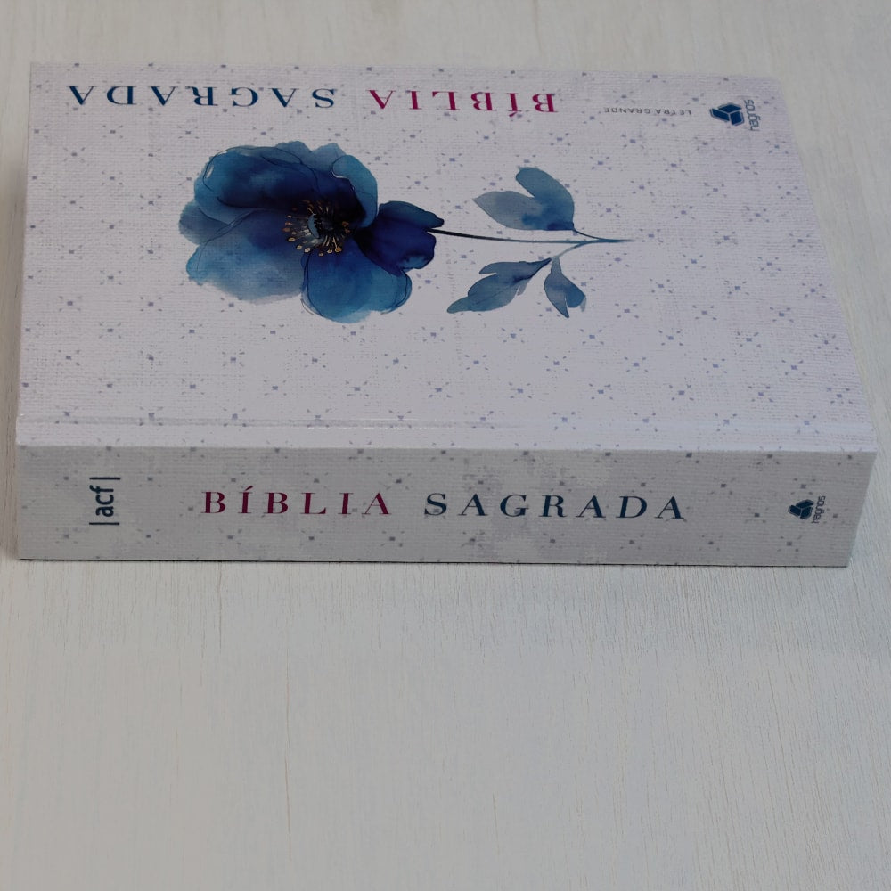 Bíblia Sagrada | ACF | Letra Grande | Capa Dura Flor Azul
