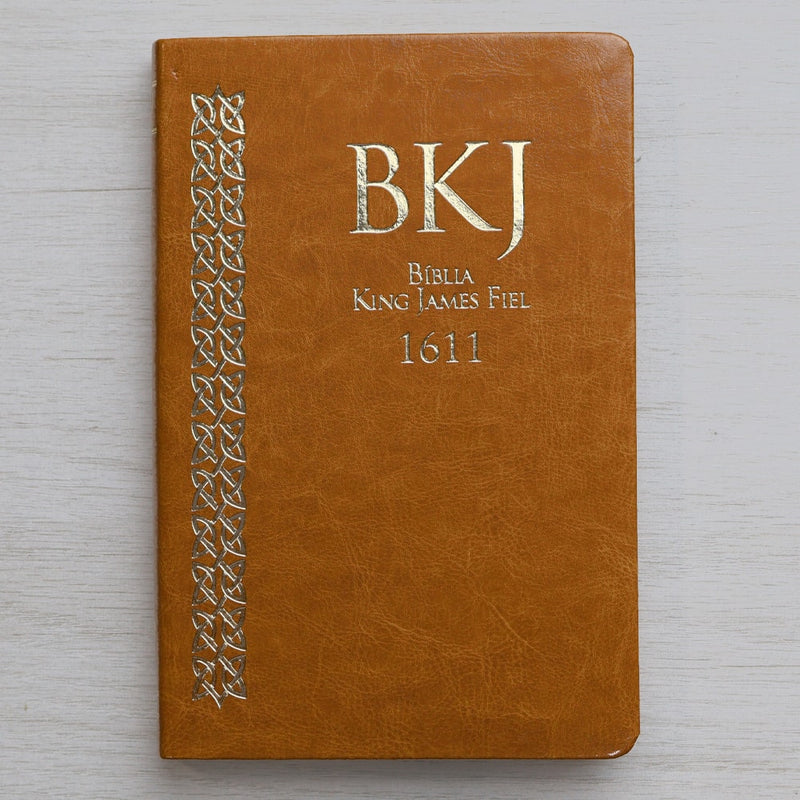 Bíblia King James Fiel 1611 | Ultrafina Slim | Capa Castanha