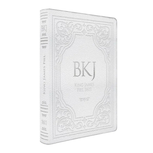 Bíblia King James Fiel 1611 | Extra Gigante | Capa Luxo Branca