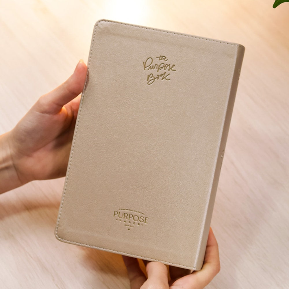 Bíblia The Purpose Book | A21 | Capa Couro Soft Bege Flores