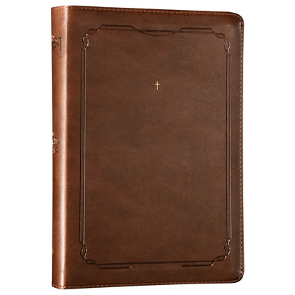 Bíblia The Purpose Book | A21 | Capa Couro Soft Marrom Cruz