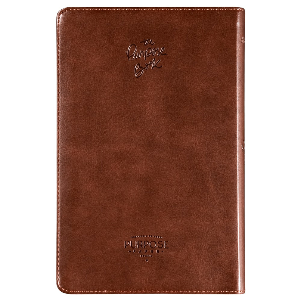 Bíblia The Purpose Book | A21 | Capa Couro Soft Marrom Cruz