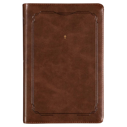 Bíblia The Purpose Book | A21 | Capa Couro Soft Marrom Cruz