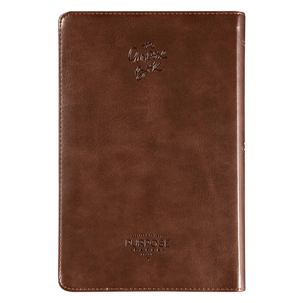 Bíblia The Purpose Book | A21 | Capa Couro Soft Marrom Cruz
