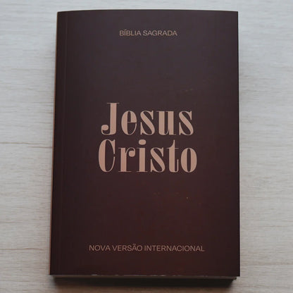 Bíblia Sagrada Jesus Cristo | NVI | Capa Brochura Marrom