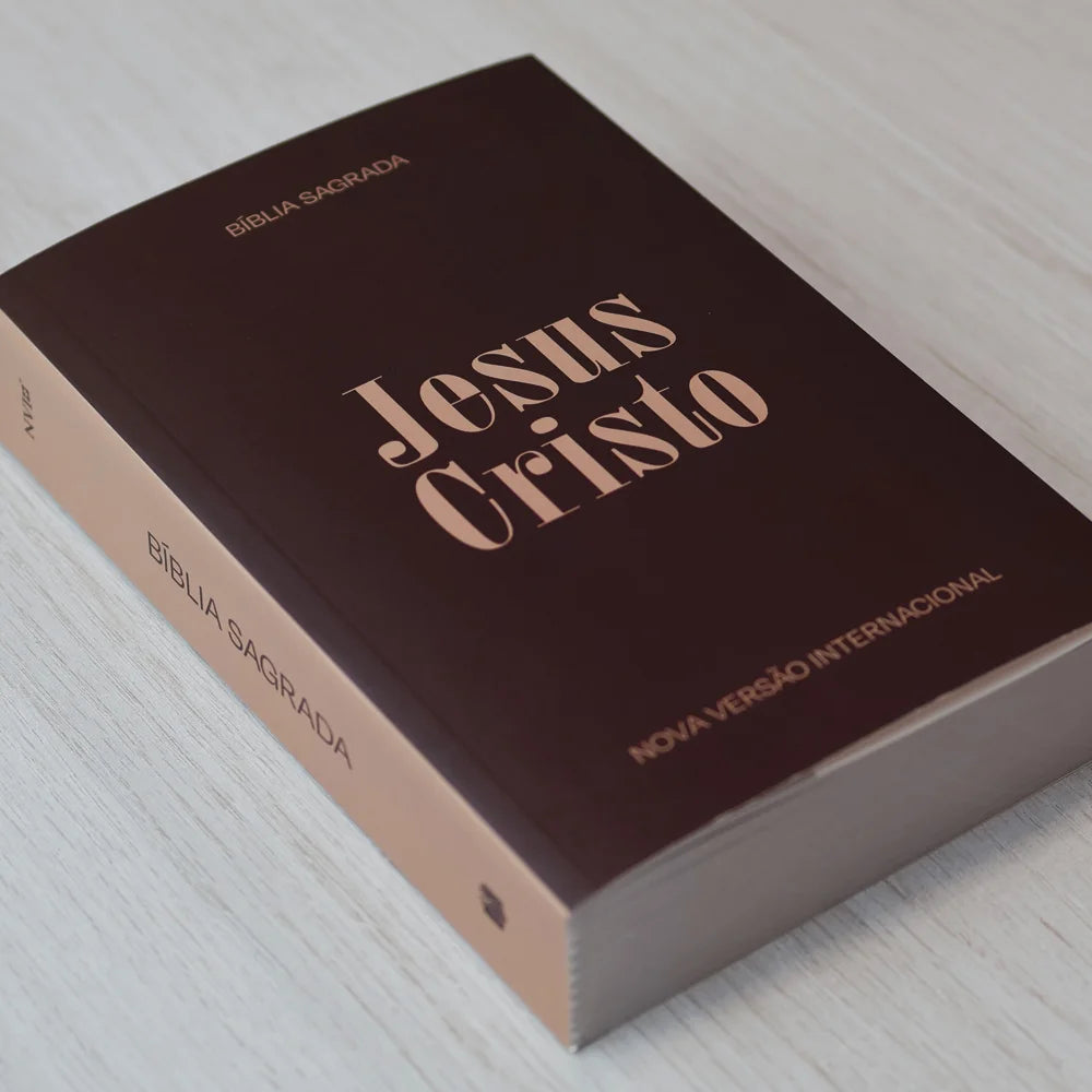 Bíblia Sagrada Jesus Cristo | NVI | Capa Brochura Marrom
