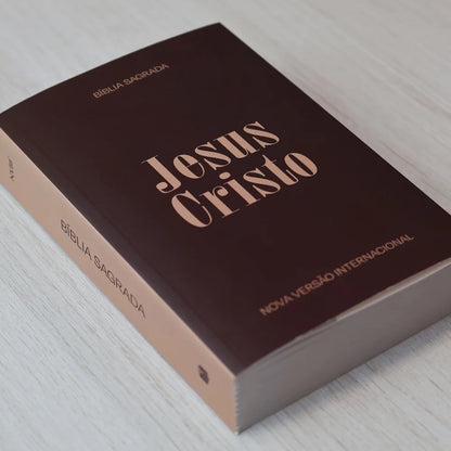 Bíblia Sagrada Jesus Cristo | NVI | Capa Brochura Marrom